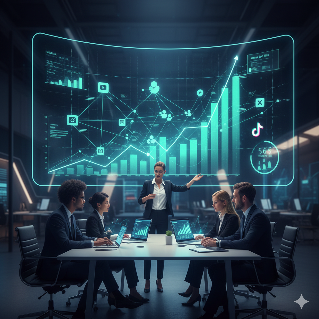 Creator success on YouTube and social media shown through analytics growth, content creation, and MCN support