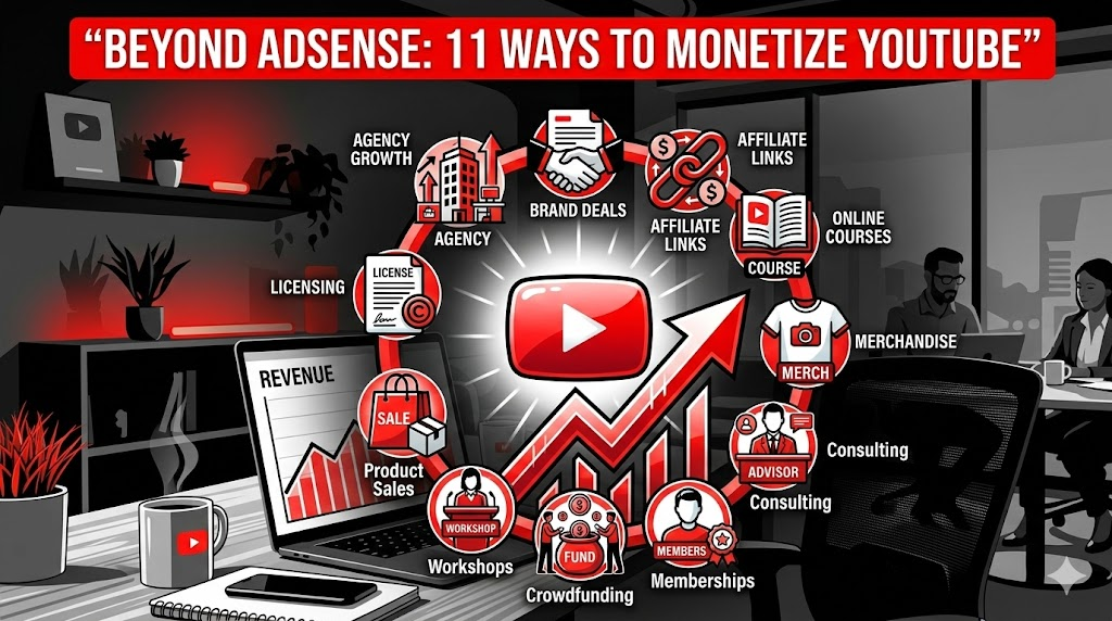 11 YouTube monetization methods beyond Adsense for creators and businesses